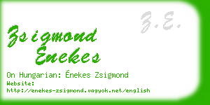 zsigmond enekes business card